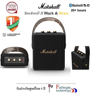 Marshall Stockwell II Portable Bluetooth Speaker - Black and Brass สิ้นสุดการรอคอย ประกันศูนย์ 1 ปี