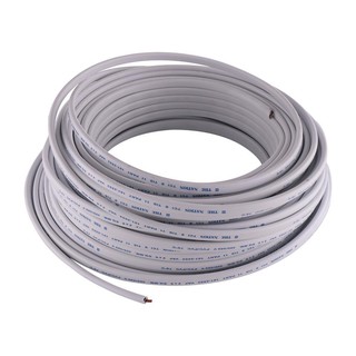 สายไฟ สายเมน สายไฟบ้าน อย่างดี มอก. VAF NATION 2x6 ตร.มม. 50 ม. สีขาว ELECTRIC WIRE VAF NATION 2x6 SQ.MM 50M WHITE