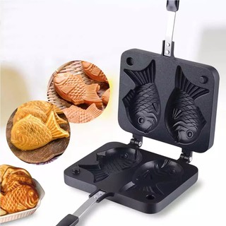 กระทะทำวาฟเฟิล ฮ่องกง กระทะแพนเค้ก รูปปลา แพนเค้กคู่ Taiyaki พร้อมส่ง