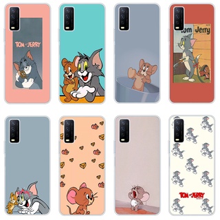 เคสซิลิโคนใส ลายการ์ตูน TOM AND JERRY กันกระแทก สําหรับ Vivo y20 2021 Vivo y12s y20s y20 y21i Vivo y12 Vivo y12i y11