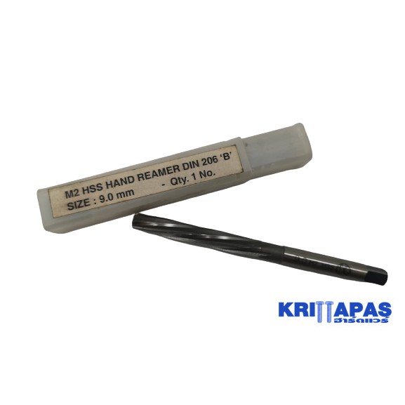MEXCO ดอกริมเมอร์ไฮสปีด ฟันเลื้อย  ก้านเหลี่ยม ขนาดหัว 9มม. * 123มม. (1 อัน) M2 HSS HAND REAMER DIN 