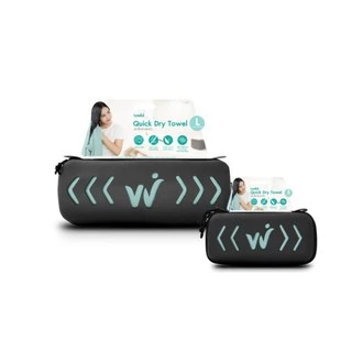Bewell เซ็ตผ้าเช็ดตัวแห้งเร็ว พร้อมกล่องเก็บ premium กันน้ำได้ พร้อมหูแขวน พกพาสะดวก