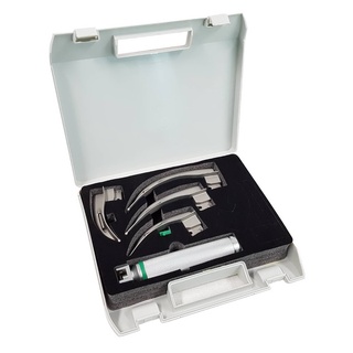 ชุดส่องหลอดลม HILBRO F/O McINTOSH LARYNGOSCOPE BLADE SET/4 No.1,2,3,4 โค้ง