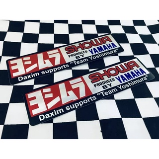 สติ๊กเกอร์ Yoshimura Yamaha Showa Sticker สติกเกอร์ แต่งรถ ติดรถ 3D ปั๊มนูน มอเตอร์ไซค์ ยามาฮ่า Nmax Fino MT15 Mio 2ชิ้น