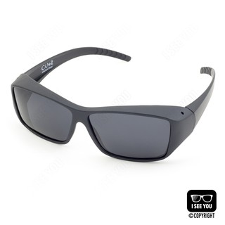 แว่นกันแดดแบบสวมทับแว่นสายตา เลนส์โพลาไรซ์ CU2 Fit Over Polarized 022 Black/Gray