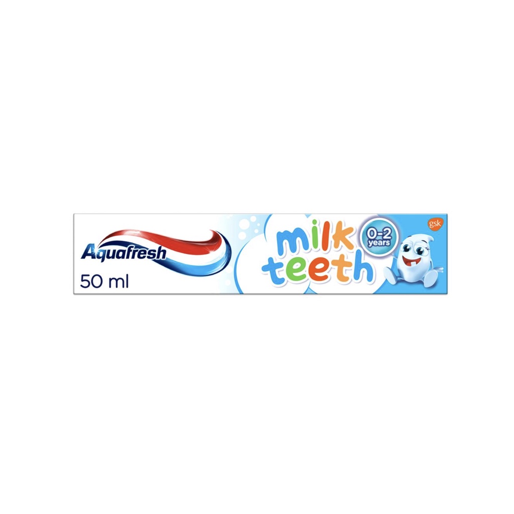 Aquafresh Milk Teeth ยาสีฟันสำหรับเด็กอายุ 0-3ปี **ส่งฟรี**