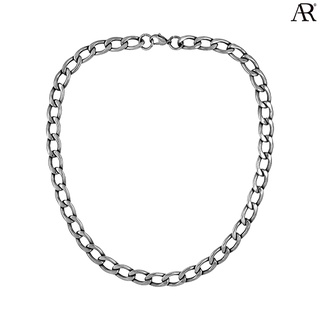 ANGELINO RUFOLO Necklace ดีไซน์ Bind Chain สร้อยคอ Stainless Steel 316L(สแตนเลสสตีล)คุณภาพเยี่ยม สีเงิน