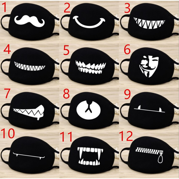 Unisex Cotton Cute Bear Mask Respirator Women Clothing Accessories Lucky Bear Fashion Black Anti Dust Keep Warm