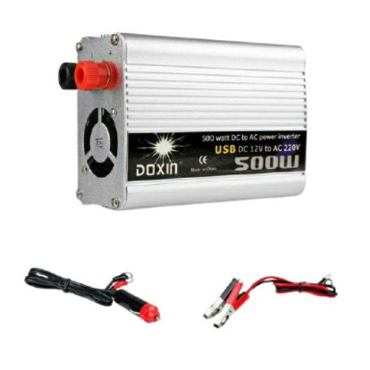 เครื่องแปลงไฟ รุ่น 500W ยี่ห้อ DOXIN 500W Car power Inverter เครื่องแปลงไฟ จากแบตเตอรี่เป็นไฟบ้าน 12v to 220v