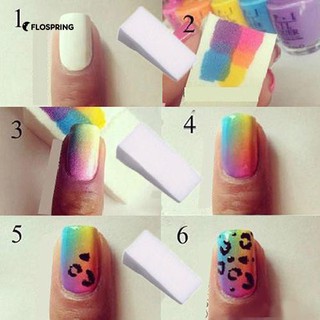 8Pcs Beauty Nail Sponges for Acrylic ทำเล็บเจลดูแลเล็บเครื่องมือ DIY UV