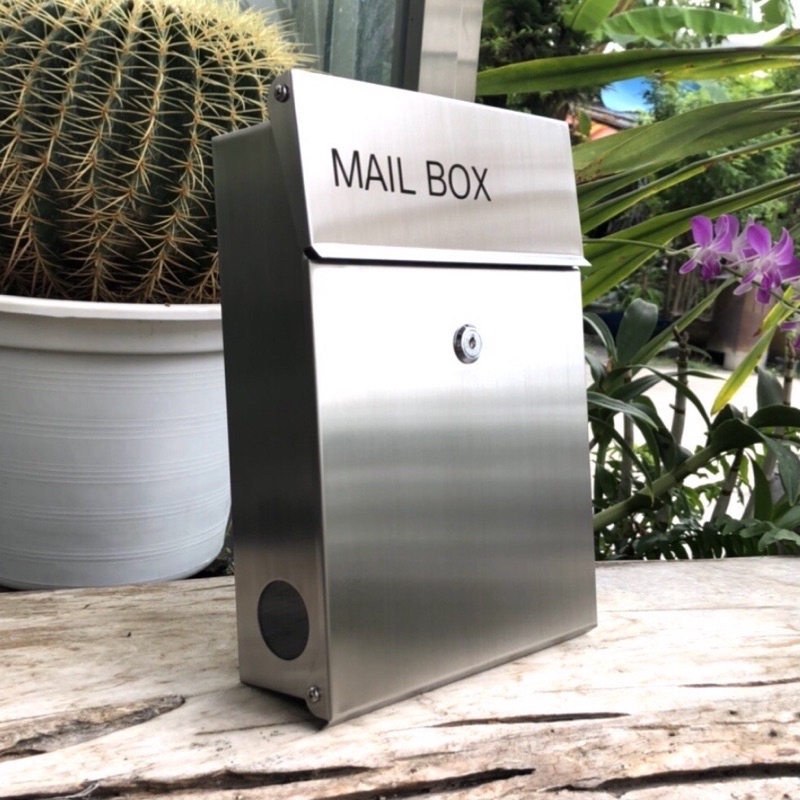 ตู้จดหมายสแตนเลส mail box แบบที่5 เกรด304 ตู้ไปรษณีย์ Mailbox สินค้า ...