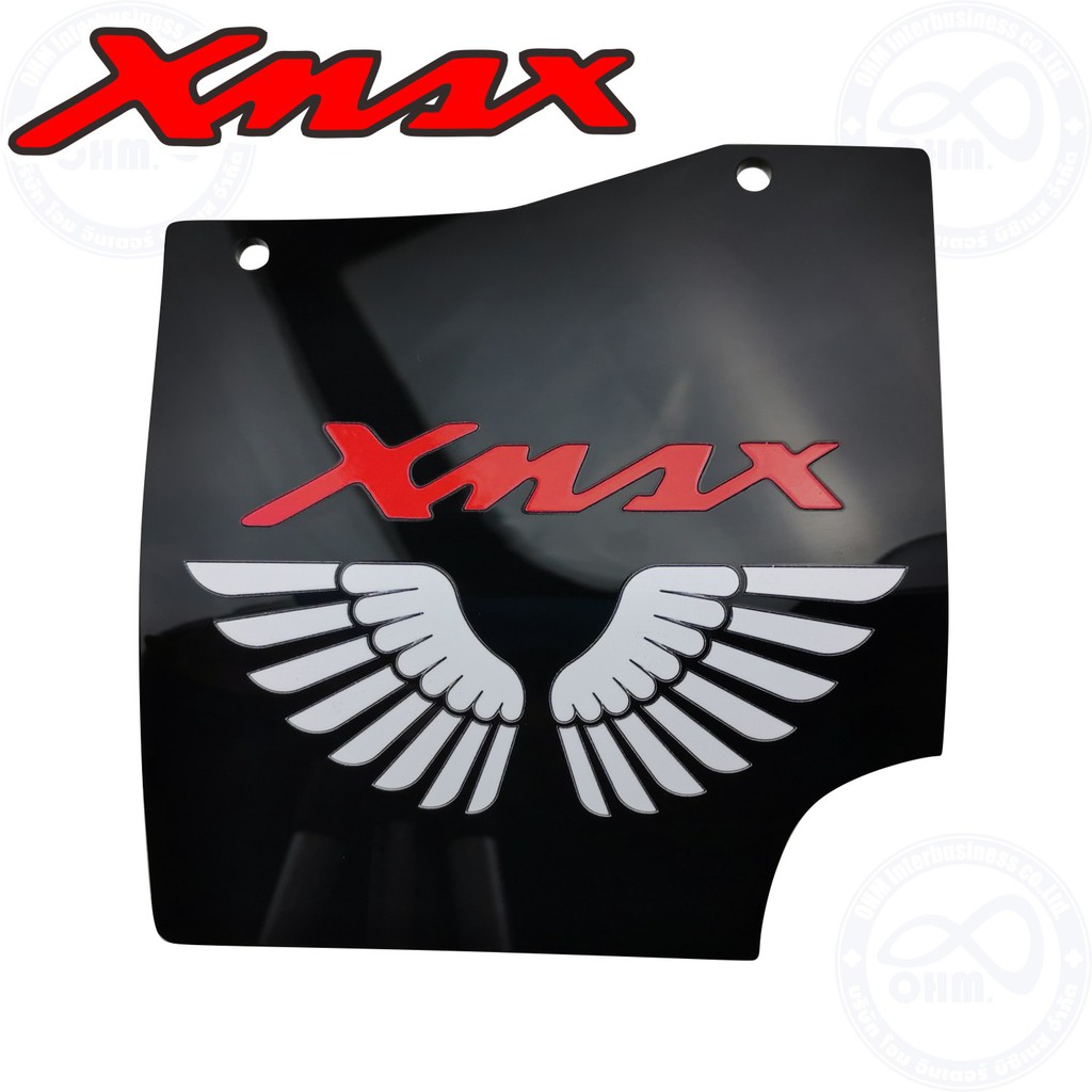 แผ่นกันดีด X-MAX300 ปีก่อน2020 แผ่นบังได้ Xmax แผ่นกันน้ำ Xmax 300 ลาย Fly Racing สีดำ สำหรับ แต่งรถ