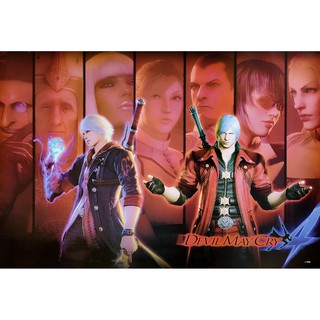 โปสเตอร์ เกม Devil May Cry 4 (2008) POSTER 24”x35” นิ้ว Action Adventure Video Game V2