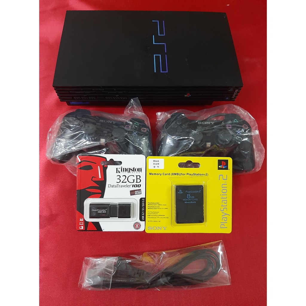 เครื่องเล่นเกมส์ PS2 พร้อมใช้งาน อุปกรณ์ครบชุด (เล่นผ่านเมมบูท)