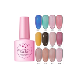 โปรโมชั่น : ยาทาเล็บเจลสีใส ROHWXY น้ํายาทาเล็บใส สีเจล สีเจลทาเล็บ ยาทาเล็บเจล สีเล็บเจล ยาทาเล็บสีใส 7.3ml ต้องใช้เครื่องอบ