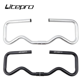 Litepro แฮนด์บาร์ โลหะผสมอลูมิเนียม น้ําหนักเบา 22.2 มม. 25.4*490 มม. สําหรับจักรยานพับได้ Brompton