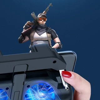 H10 Gamepad พัดลมคู่ Power Bank 2500/5000mAh พร้อมปุ่มยิง PUBG / Free Fire จอยเกม จอยเกมส์ จอยเกมส์มือถือ จอยเกมส์