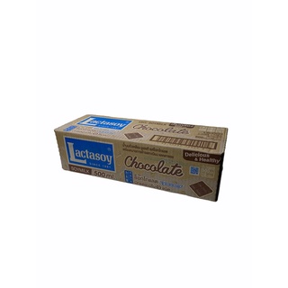 Lactasoy Soy Milk Chocolate UHT,我是牛奶 นำ้นมถั่วเหลือง ยูเอชที สีน้ำตาล 500ml 1ถาด/จำนวน 12 กล่อง ราคาส่ง ยกถาด พร้อมส่ง