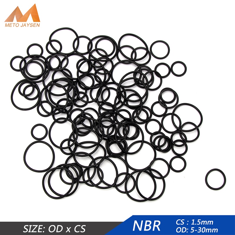 100pcs NBR ยางไนไตรล์ซีล O แหวน CS 1.5 มม. OD 5 มม.-35 มม.สีดําสีเขียวสีม่วงซีล O-ring ปะเก็น