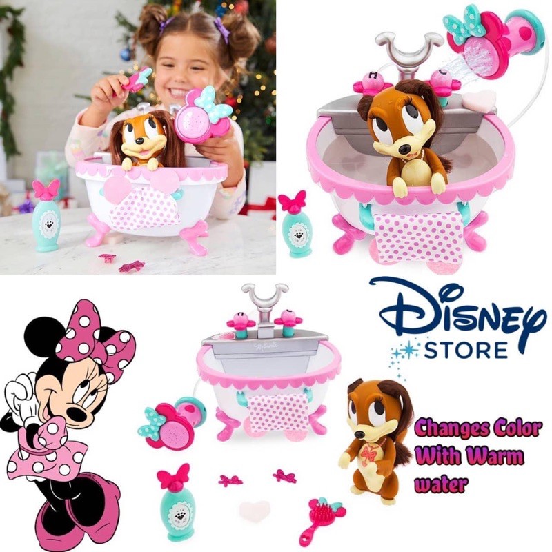 disney minnie mouse and fifi pet bath play set