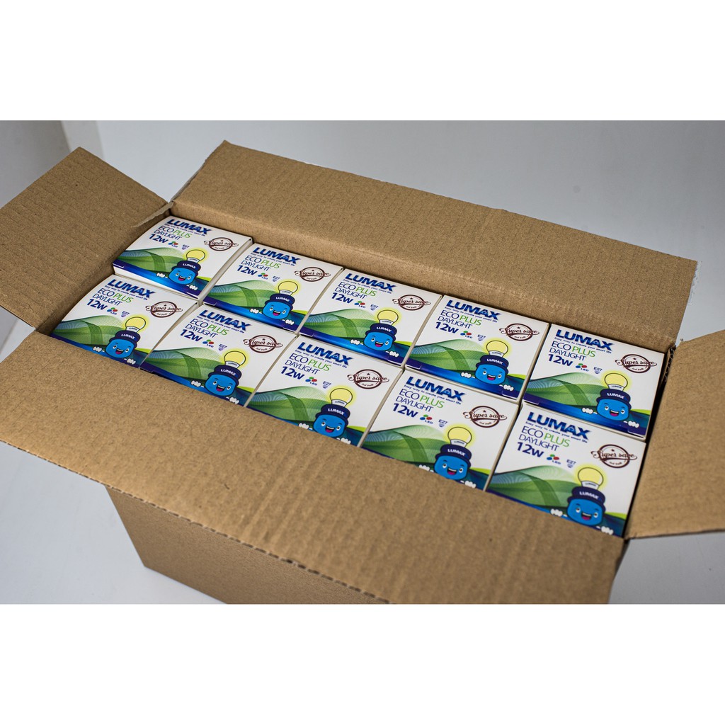 หลอดไฟ LED เกลียว E27 แสงขาว (Daylight) 12W  Lumax (ยกลัง 20 หลอด)