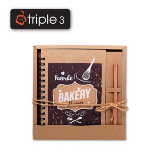 Triple3 สมุด PW My Recipe + ดินสอไม้ (Patch Wood  My Recipe + Pencil) 1 เล่ม