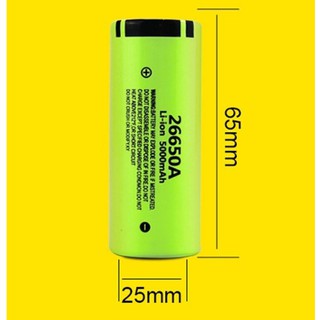 (1 ก้อน )ถ่าน 26650 3.7V 5000 mAh Rechargeable Li-ion Battery ความจุเต็ม งานแท้ เหมาะทำใส้แบตเตอรี่