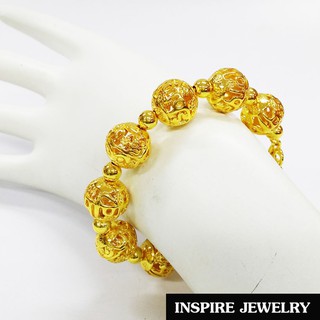 Inspire Jewelry ,สร้อยข้อมือ แบบโบราณ สีทอง สวยงาม สำหรับการแต่งกายชุดไทย