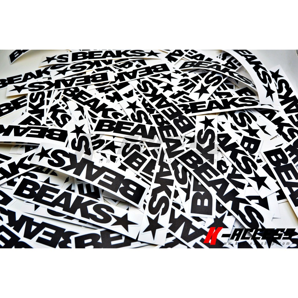 สติ๊กเกอร์ Beaks งานไดคัท เกรดอย่างดี สำหรับติดค้ำล่าง Beaks ทุกรุ่น (แผ่นละ)