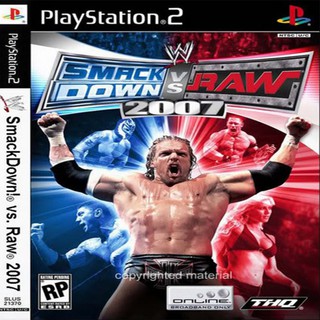 แผ่นเกมส์ PS2 (คุณภาพ) (ส่งไว) WWE SmackDown vs Raw 2007 [USA]