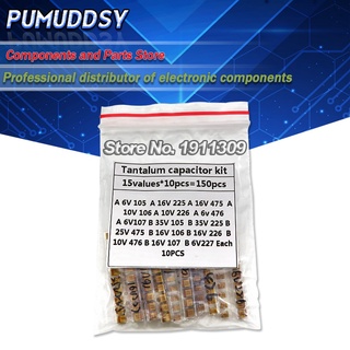 ชุดตัวเก็บประจุแทนทาลัม 15 ค่า SMD 1UF-220uf A/B 1UF 2.2UF 4.7UF 10UF 47UF