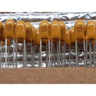 C Tantalum 2.2uf 35v capacitor ตัวเก็บประจุ ชนิด แทนทาลัม คาปาซิเตอร์