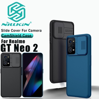 Nillkin Camshield เคสโทรศัพท์มือถือ แบบ PC สีดำ สำหรับ Realme Gt Neo 2 Realme GT2