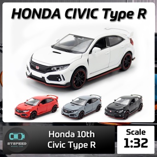 โมเดลรถเหล็ก HONDA CIVIC TypeR ขนาด 1:32 มีไฟหน้าไฟท้าย มีเสียง เปิดประตูได้ โมเดลรถยนต์ รถเหล็กโมเดล โมเดลรถ