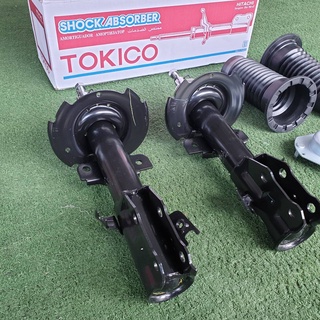 ยกเซ็ต!! TOKICO โช๊คหน้า MAZDA 2 ปี 06-13 ( โช๊คหน้า 1คู่ + เบ้าโช๊คหน้า 1คู่ + ยางกันฝุ่น 1คู่ +ยางกันกระแทกโช๊ค 1คู่ )