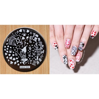 Nail art plate (hehe-54) แผ่นพิมพ์ลายเล็บ