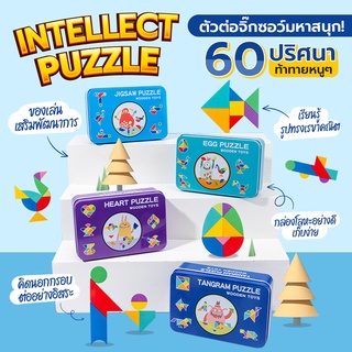 ของเล่นบล็อคตัวต่อ intellect puzzle ตัวต่อจิ๊กซอว์ปริศนา ของเล่นเสริมพัฒนาการเด็ก montessori toy