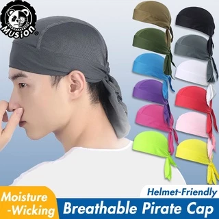 Musion Durag ผู้ชาย ผู้หญิง ขี่จักรยาน โจรสลัด ผ้าพันคอจักรยาน หมวกกีฬากลางแจ้ง หมวกขี่จักรยาน ผ้าคาดศีรษะ