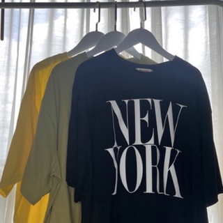 เสื้อยืด over size สกรีนคำ New York