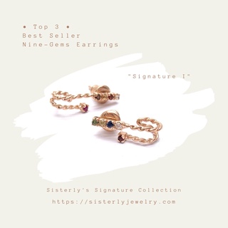 [SISTERLY] ต่างหูนพเก้าตามพื้นดวง :: รุ่น Signature I Earring