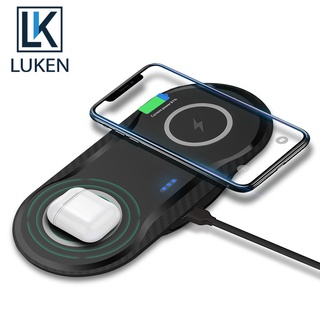 Luken 2-in-1 ที่ชาร์จไร้สาย 15W แบบคู่ ชาร์จเร็ว สําหรับ iPhone 12 2-in-1