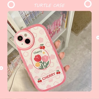 [พร้อมส่ง] เคสโทรศัพท์มือถือ กันกระแทก ลายดอกทิวลิป สําหรับ Apple iPhone 14 13 12 11 PROMAX XS XR XSMAX SE2020 6 7 8PLUS MINI