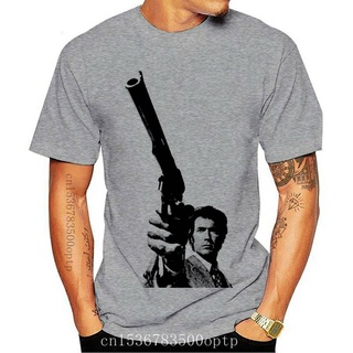 ใหม่ เสื้อยืดลําลอง แขนสั้น พิมพ์ลาย CLINT EASTWOOD GUN สีขาว 2022(1)