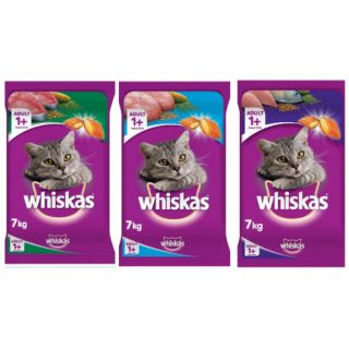 Whiskas วิสกัส อาหารแมวแบบเม็ด ขนาด 7 กิโลกรัม ปลาทู/ปลาทูน่า