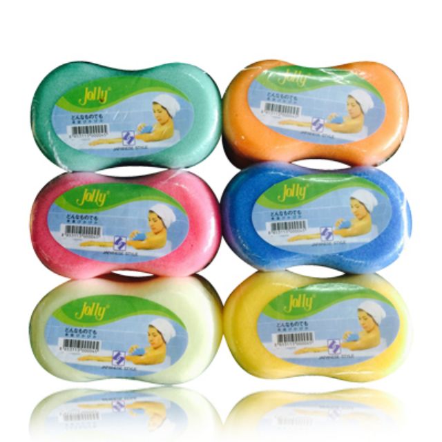 ฟองน้ำถูตัว 12 ชิ้น.