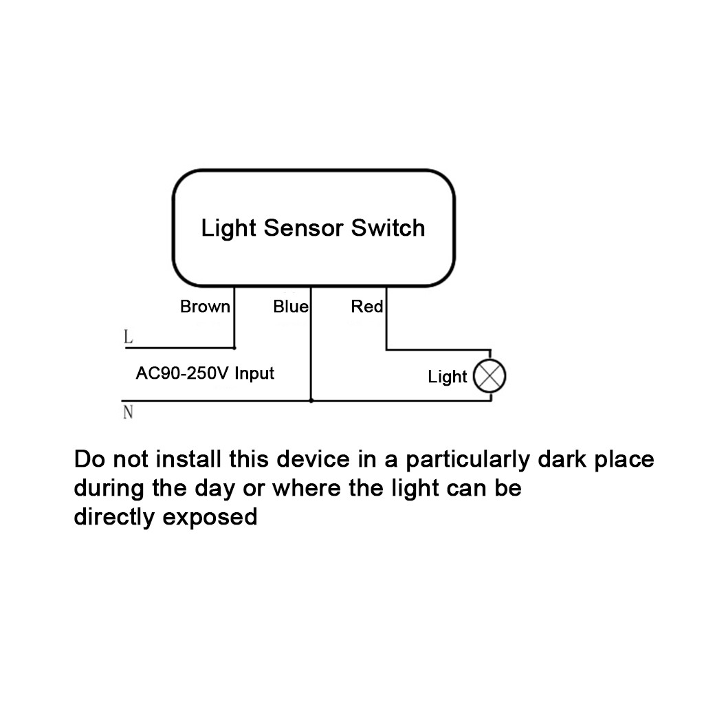 Built in Light Control Sensor Switches Outdoors Auto Pure Light Sensor ...