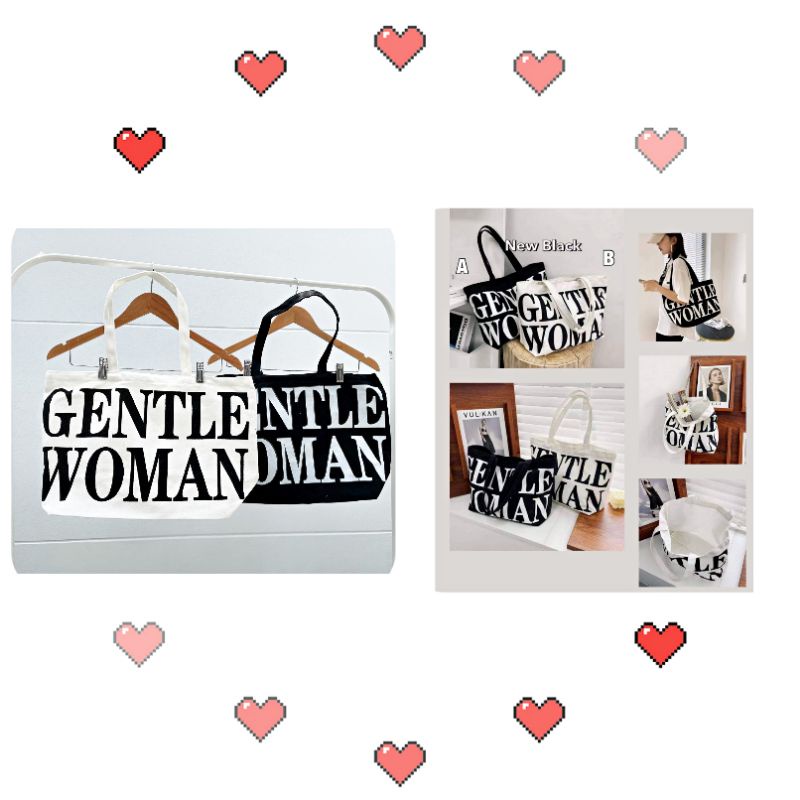ส่งฟรี 📣พร้อมส่ง🔥🔥กระเป๋า GENTLE WOMAN รุ่นใหม่ Minimal tole bag