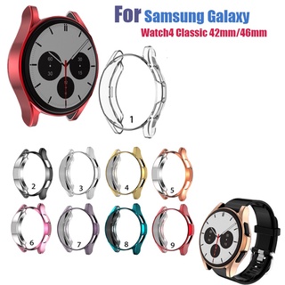 เคส TPU ชุบไฟฟ้า แบบบาง ป้องกันรอย สําหรับ Samsung Galaxy Watch 4 Classic 42 มม. 46 มม.