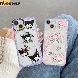 เคสโทรศัพท์มือถือแบบนิ่ม กันกระแทก ลายการ์ตูน Sanrio Kuromi My Melody สําหรับ Samsung Galaxy S23 Ultra Plus A54 A34 A14 A04S