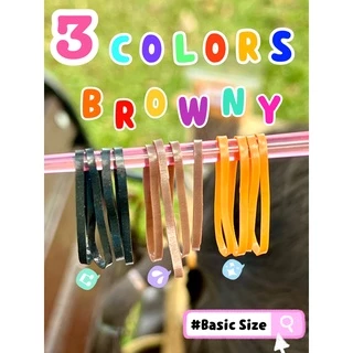 Uniband หนังยางรัดผม ไม่กินผม ไม่ดีดขาดง่าย TPU Basic Size : Browny